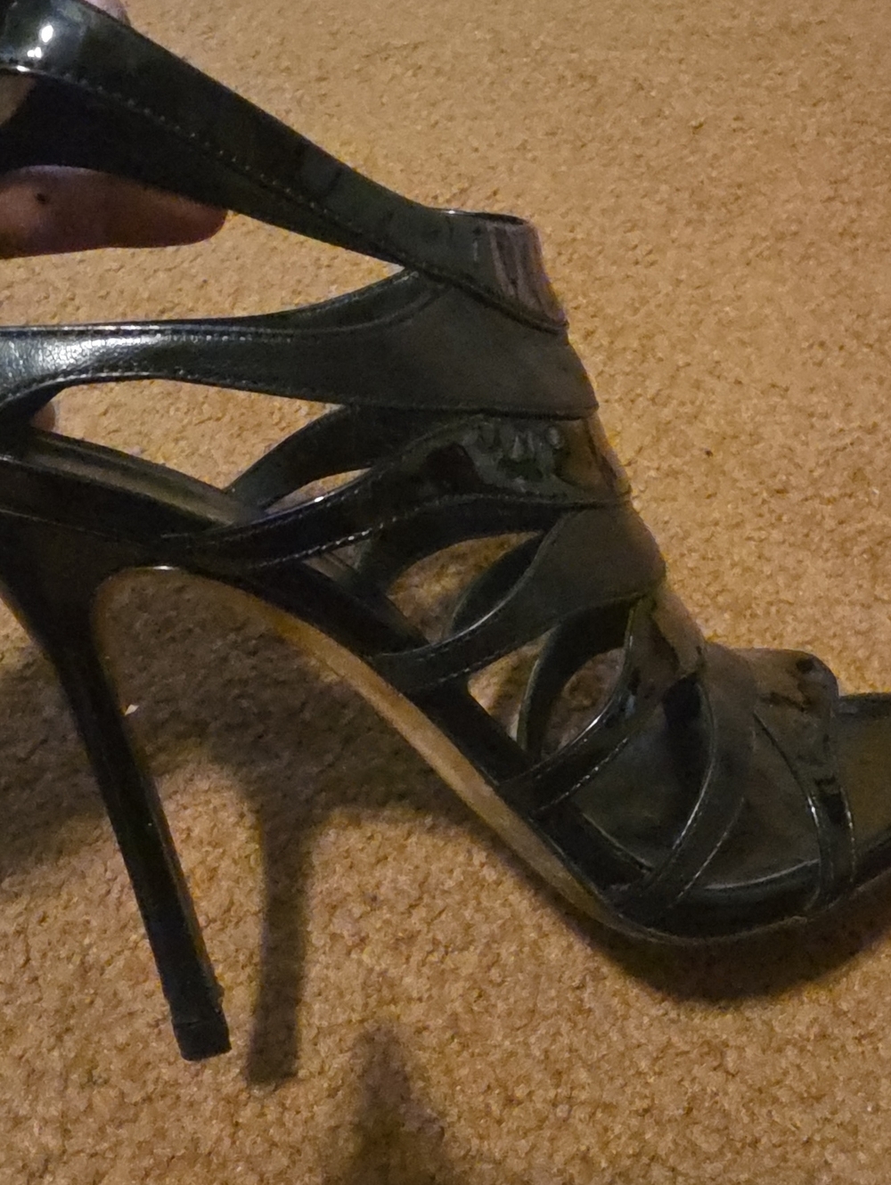 Gucci Black Strappy High Heel Sandals for Women - Picture 17 of 17